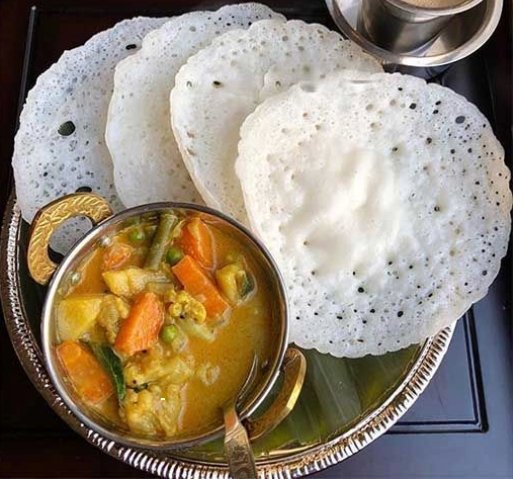 Appam - Veg Kurma 